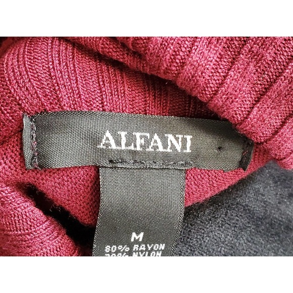 Alfani Women Solid Pink Rayon Long Sleeve Turtle Neck Casual Sweater Size Medium - Picture 9 of 12